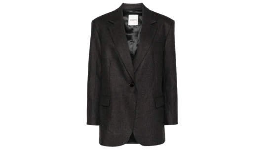 Pinstriped Single Breasted Blazer