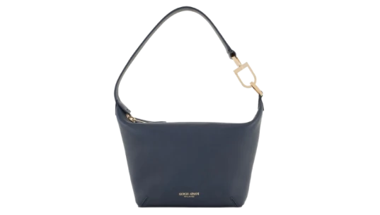 Logo Stamp Leather Shoulder Bag