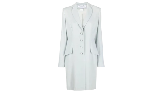 Textured Single Breasted Coat