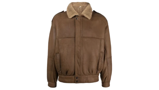 Shearling-Lined Leather Jacket