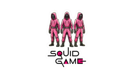Squid Game Hot Pink Guards Trio Sticker