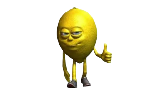 Thumbs Up Lemon Sticker