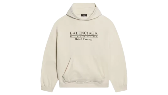 Retail Therapy Wide Fit Hoodie White