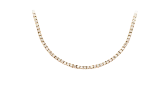 Prong Set Tennis Necklace 14k