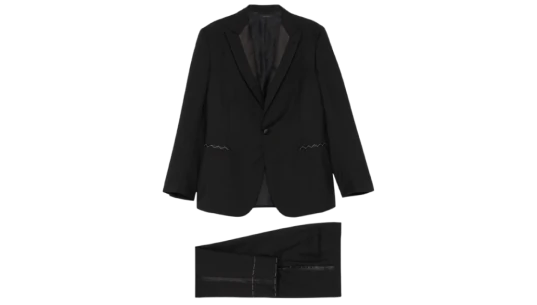 Satin-Trim Suit