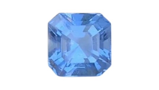 Blue Spectacular Faceted Asscher Aquamarine 4.0 CTS