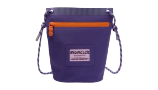 Front Zip Fastening Shoulder Bag - Purple
