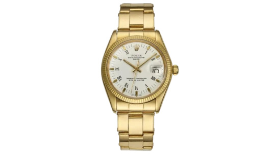 Oyster Perpetual Date White Dial 18k Gold - 1503
