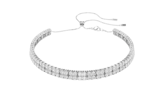 Matrix Choker Round cut - White, Rhodium