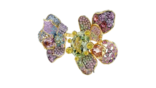 Idyllia Ring Mixed cuts, Pavé - Gold-Tone Plated