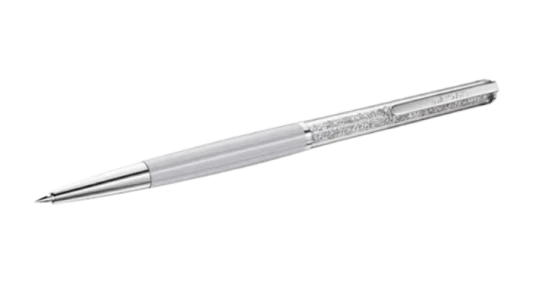 Crystalline Silk Ballpoint Pen - Gray, Chrome