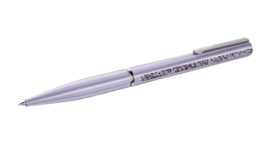 Crystal Shimmer Glide Ballpoint Pen - Purple, Chrome