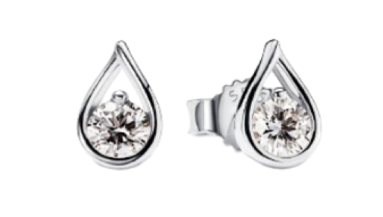 Infinite Silver Lab-grown Diamond Earrings