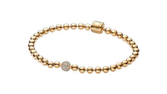 Beads & Pavé Bracelet - 14k Gold