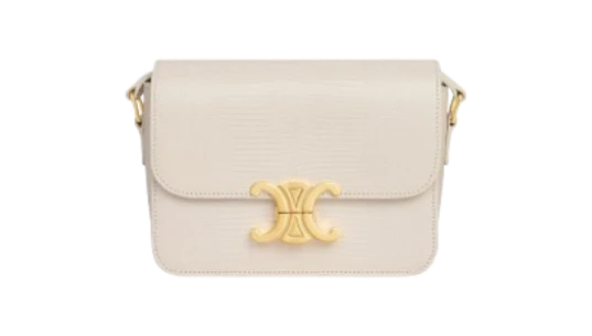 Teen Triomphe Bag In Lizard - Rice