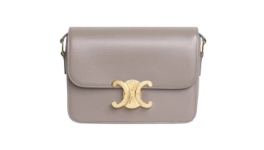 Teen Triomphe Bag In Calfskin - Pebble
