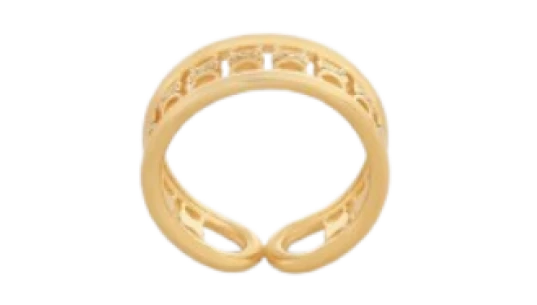 Triomphe Multi Ring In Brass With Gold Finish