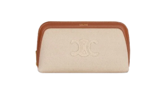 Small Cosmetic Pouch - Natural/Tan