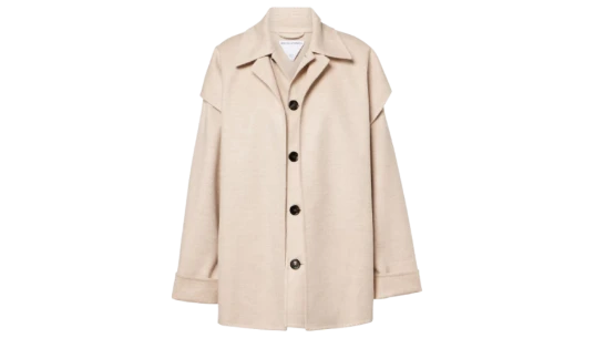 Wool And Cashmere Car Coat - Beige Melange