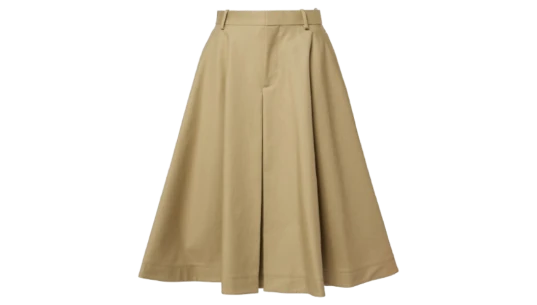Cotton Midi Skirt - Travertine