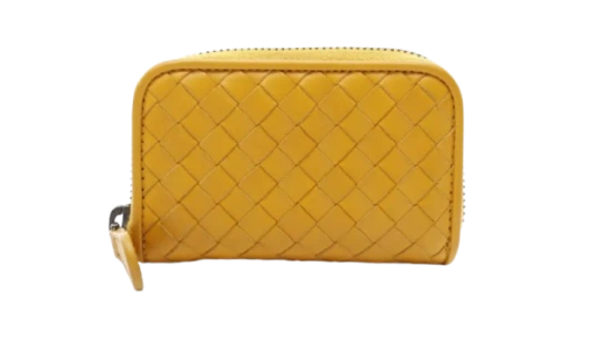 Intrecciato Coin Purse - Yellow