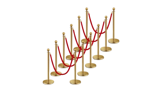 Stainless Steel Golden Stanchions