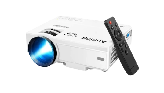Mini Portable Movie Projector, 1080p Supported - White