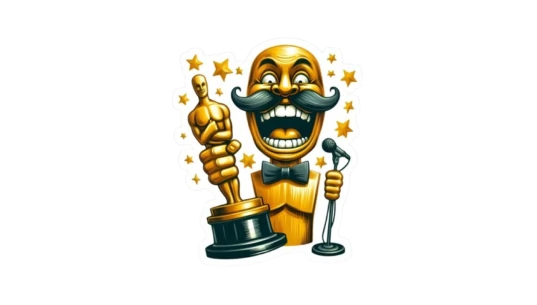 Hollywood's Golden Giggle Sticker