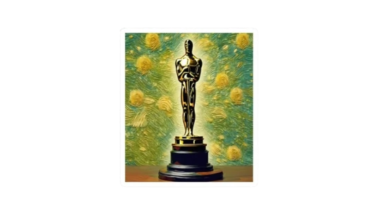 Golden Oscar Tribute Sticker