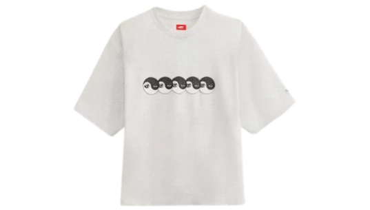 Skate Yin Yang Eyes T-Shirt - Heather Grey