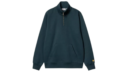 Chase Neck Zip Sweatshirt - Duck Blue