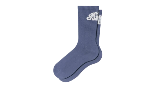 W' Jazzy Socks - Blue Iris/White