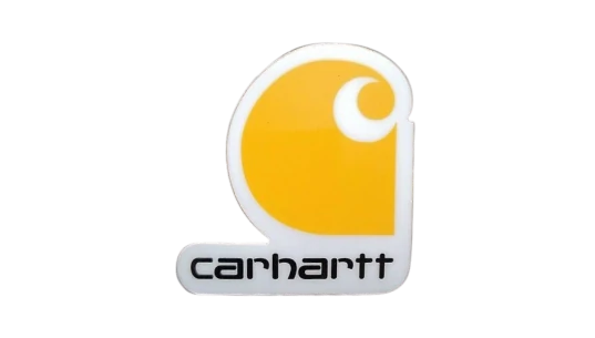 Carhartt WIP Logo Sticker Thick - White/Yellow