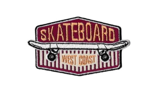 Skateboard West Coast Iron On Patch