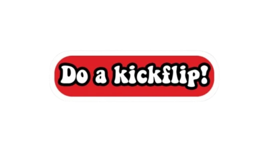 Do a Kickflip Sticker