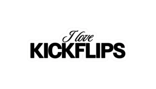 I Love Kickflips Sticker