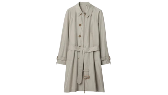 Long Silk Car Coat - Castle