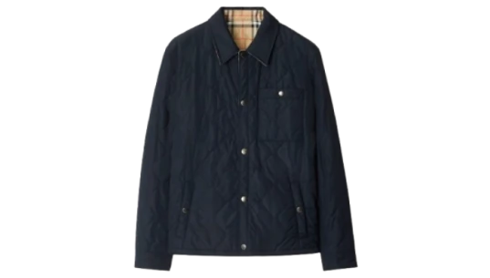 Reversible Quilted Nylon Overshirt - Navy