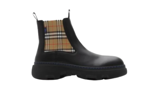 Leather Creeper Low Chelsea Boots - Black/Sand