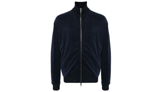 Logo Embroidered Track Jacket - Navy Blue