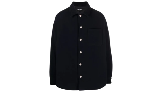 Felted Virgin Wool Shirt Jacket - Midnight Blue
