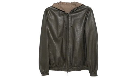 Logo-Debosssed Jacket - Chocolate Brown