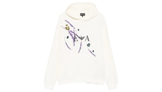 Logo Embroidered Hoodie - White