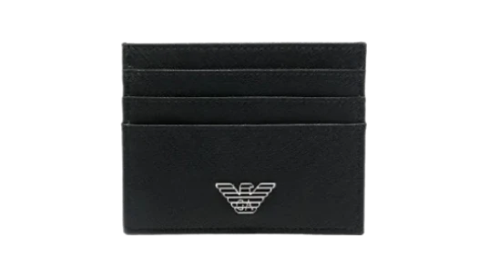 Logo Plaque Cardholder - Black