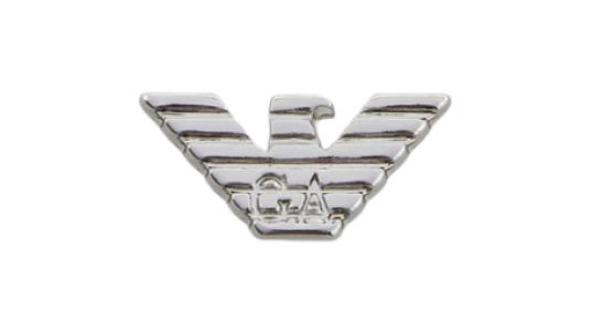 Armani Logo Metal Pin - Chrome