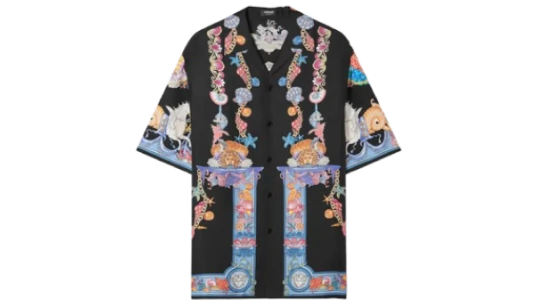 Coral Theatre Silk Shirt - Print