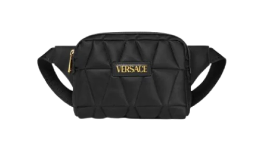 Versace Myth Quilted Belt Bag - Black/Gold