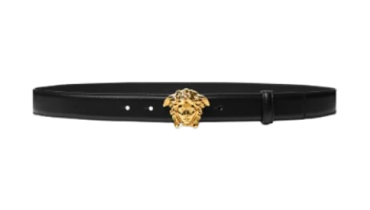 La Medusa Leather Belt 3 cm - Black
