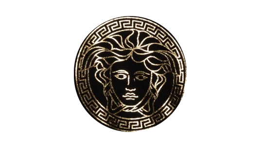 Versace Logo Stroke Chrome Sticker