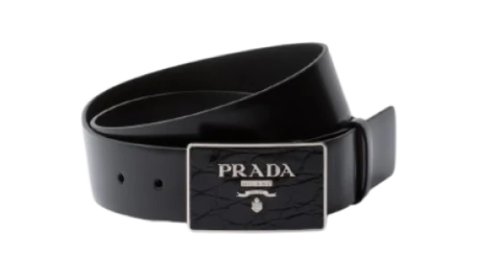 Saffiano Leather Belt - Black